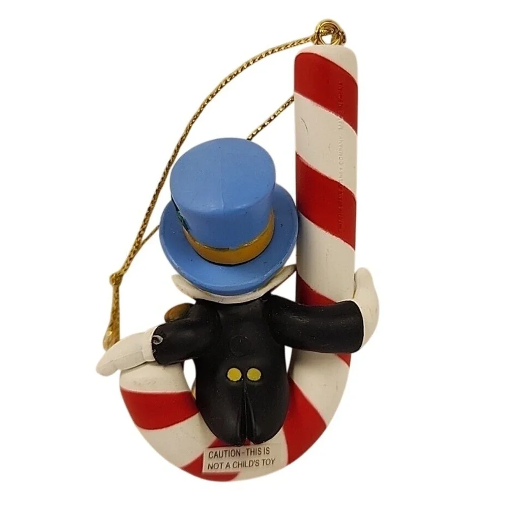 Disney Christmas Magic Jiminy Cricket Candy Cane Ornament Pinocchio Vintage